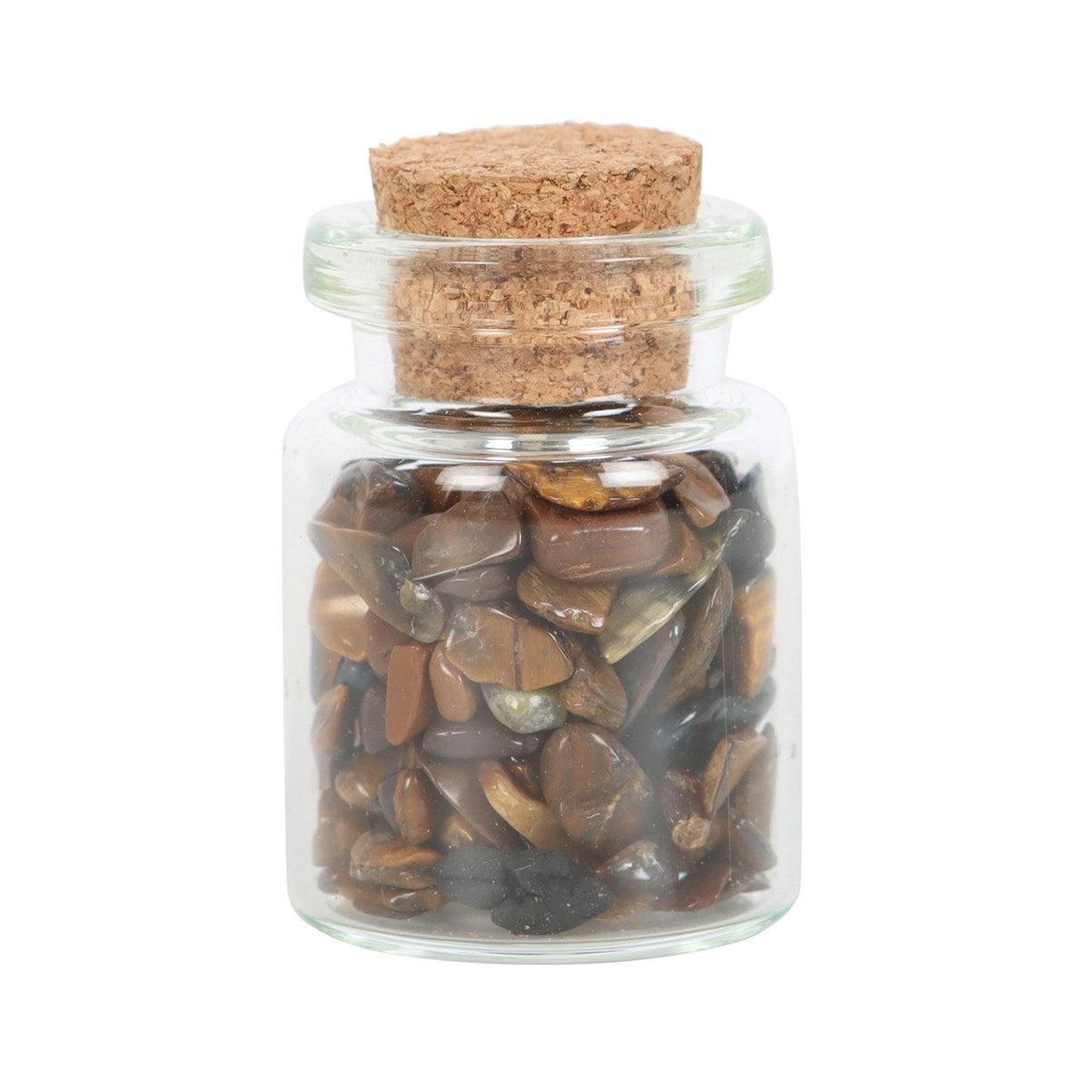 Jar of Confidence, Tigers Eye -tiikerinsilmä kivipullo "itseluottamus"