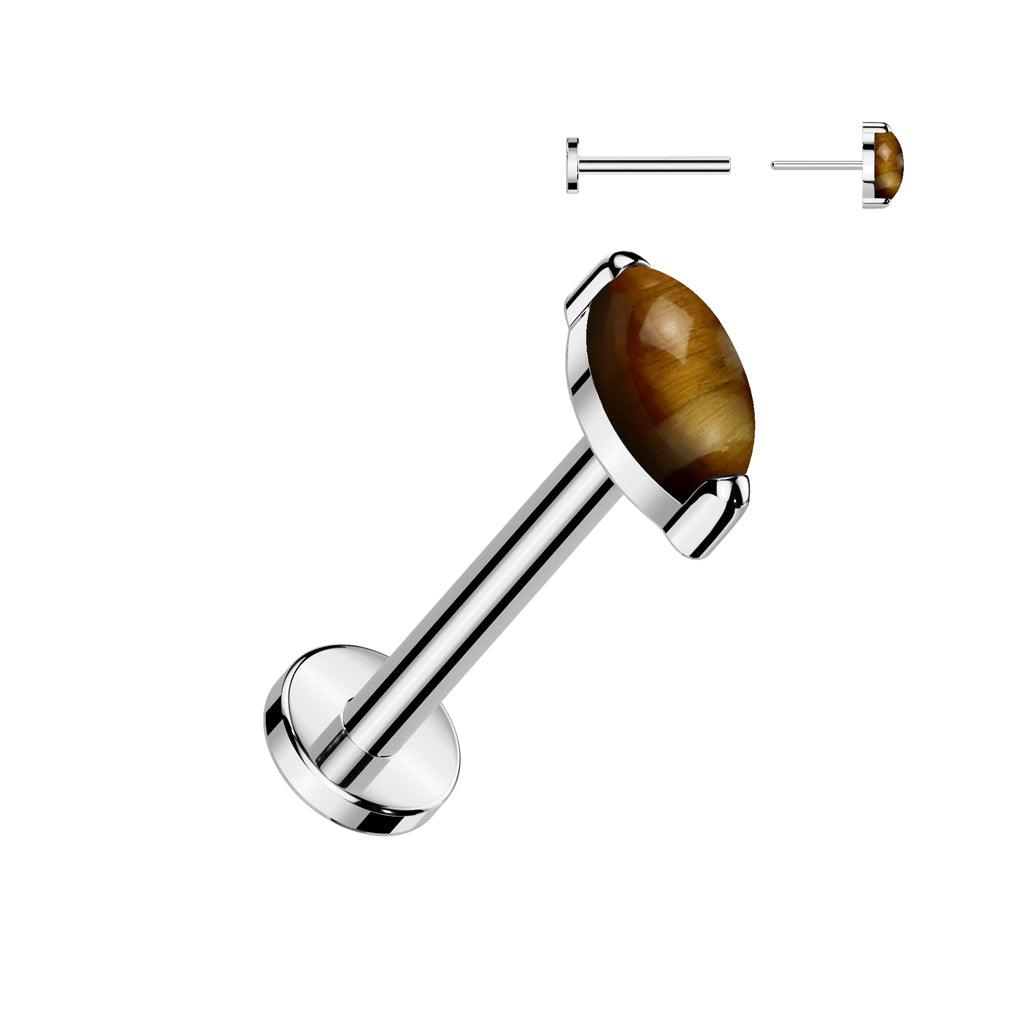 Titaani rustokoru / traguskoru, Push In Oval -ruskea titaanilabret