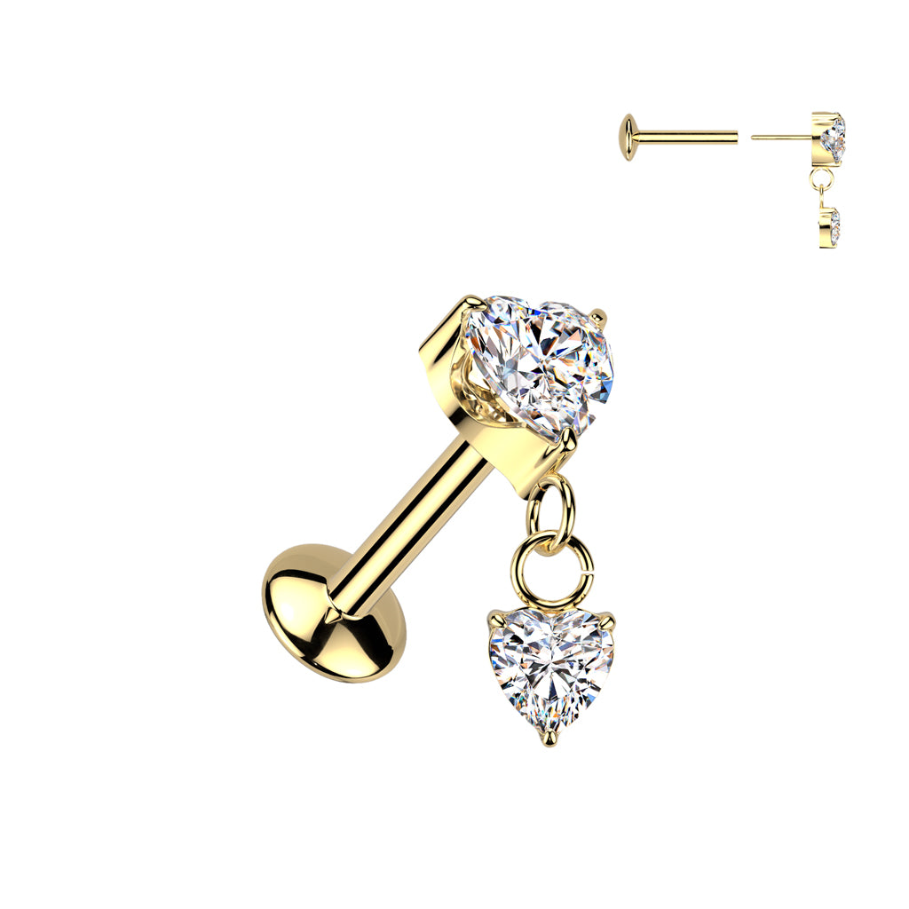 Titanium cartilage jewelry/tragus jewelry, Round Diamond Cut Top in Silver