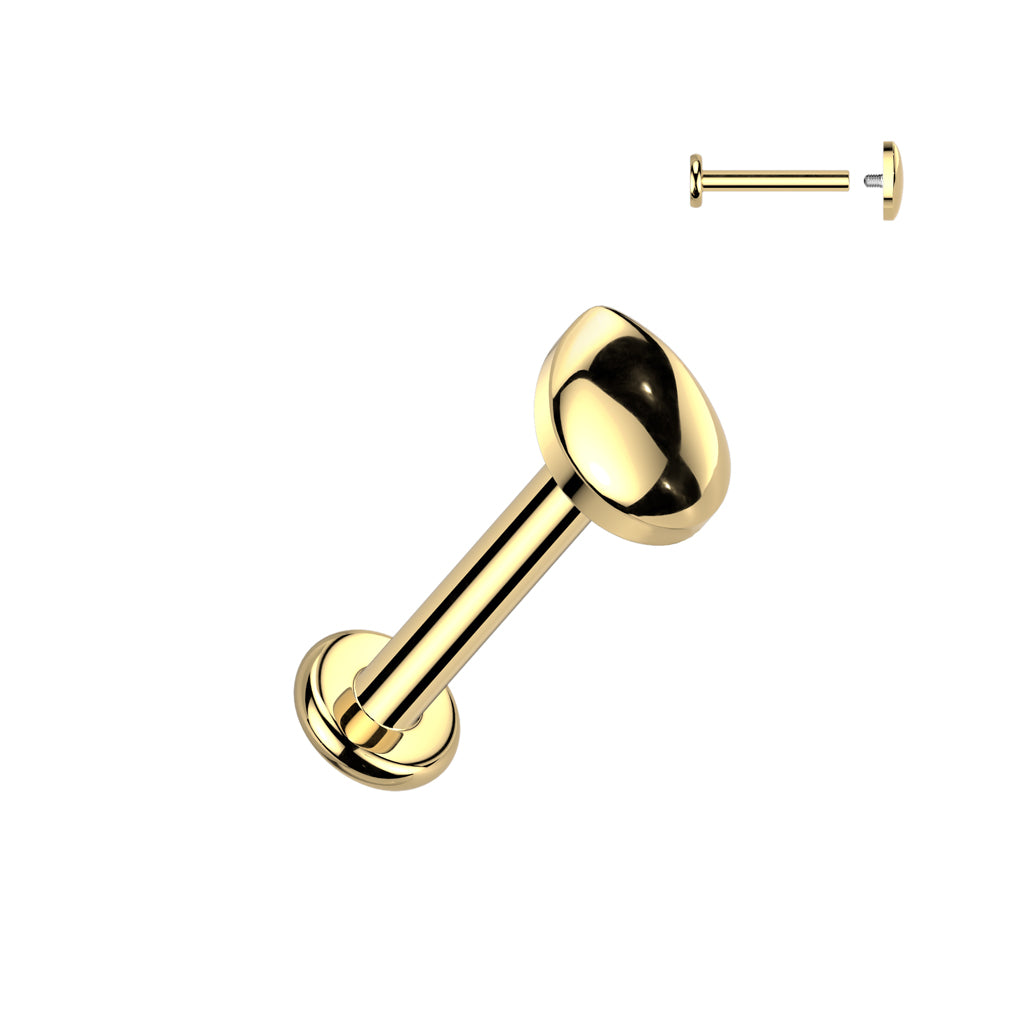Titanium cartilage jewelry/tragus jewelry, Round Diamond Cut Top in Silver