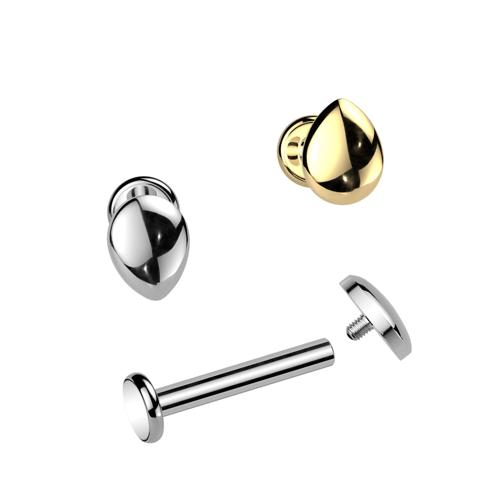 Titanium cartilage jewelry/tragus jewelry, Round Diamond Cut Top in Silver