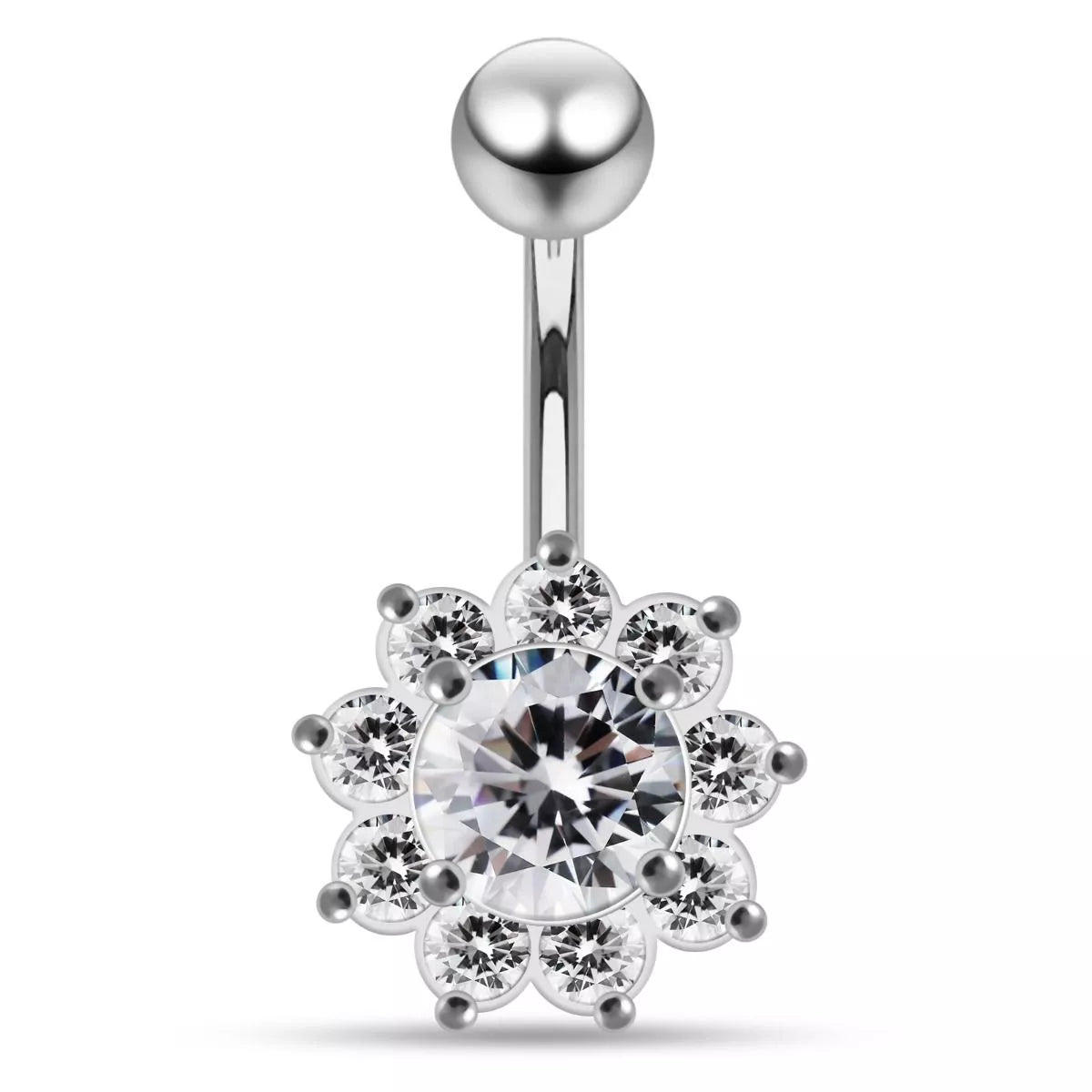 Kirkas kristallinen napakoru titaanista – ajaton ja elegantti malli