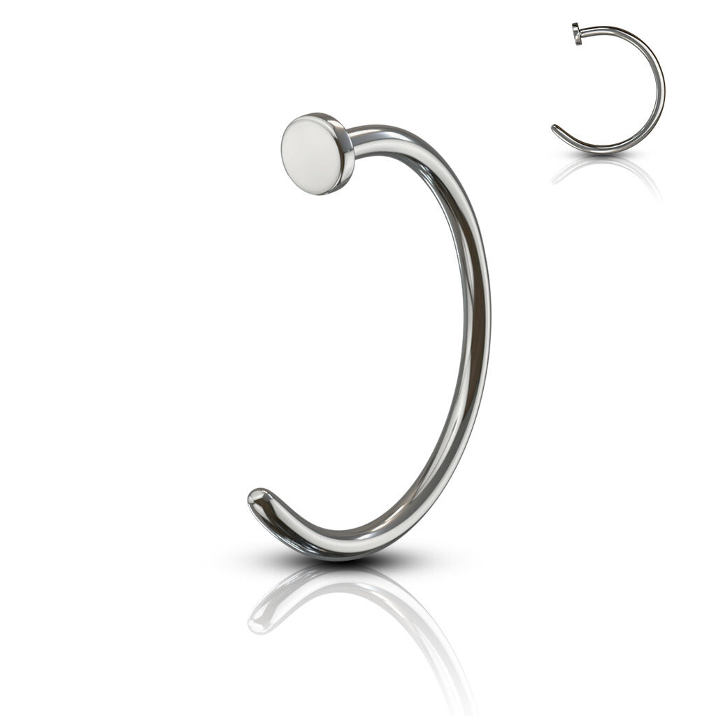 Lävistysrengas 1mm, Open Arc Titanium – avoin lävistysrengas titaanista