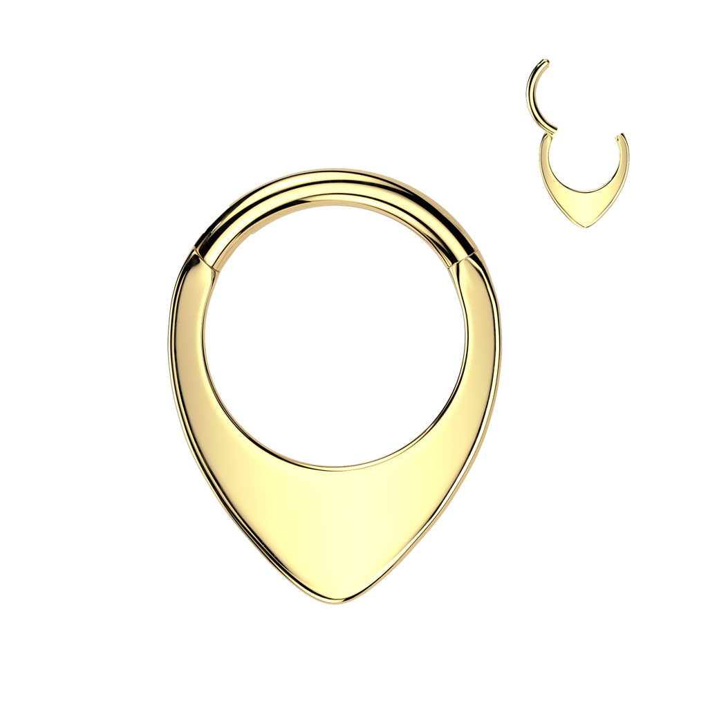 Piercing ring 1.2mm, Titanium Double Line CZ titanium clicker