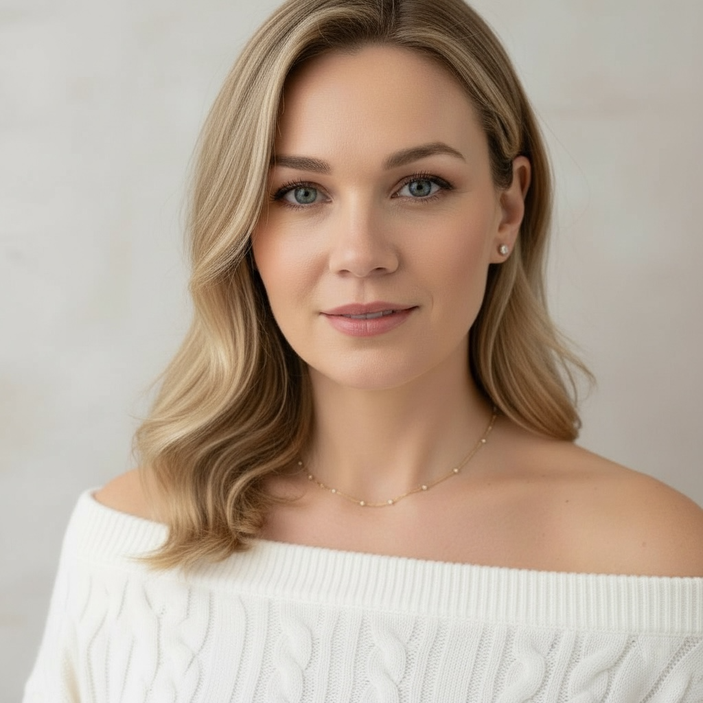 Kultasävyiset moissaniitti-nappikorvakorut flat back -rakenteella korvassa kuvattuna