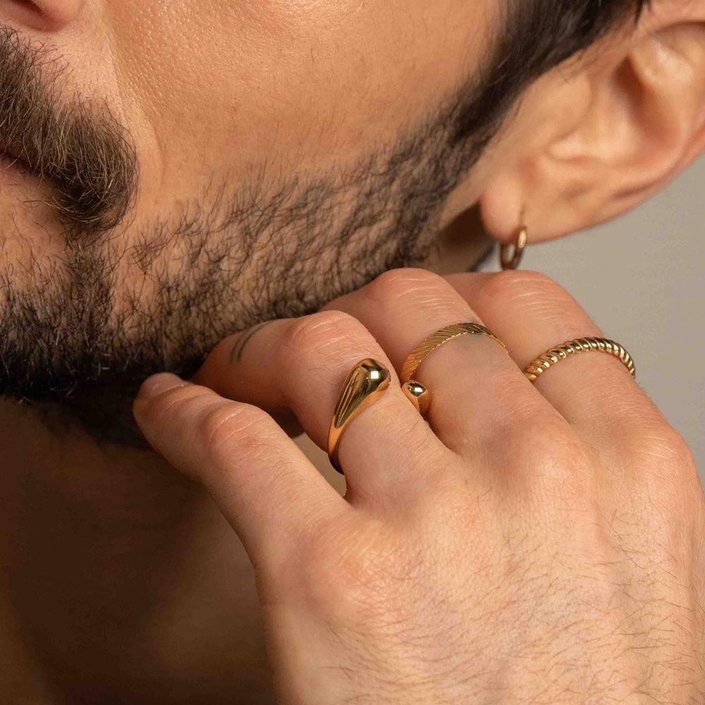 BOHM PARIS | Bague Mercer -kivetön kirurginterässormus (kulta)
