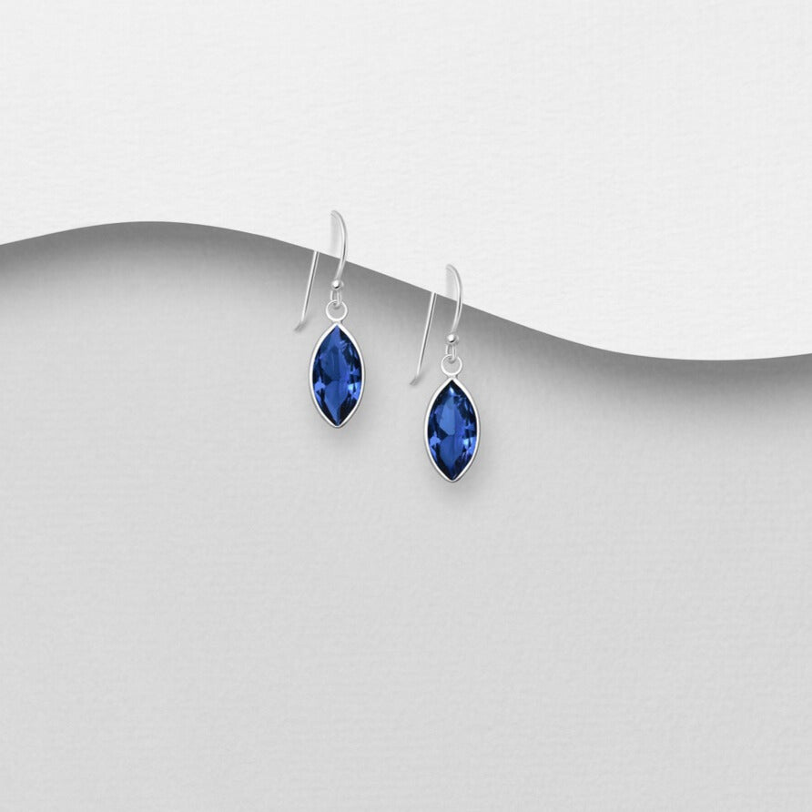 PREMIUM COLLECTION | Amelia -clear silver dangling earrings