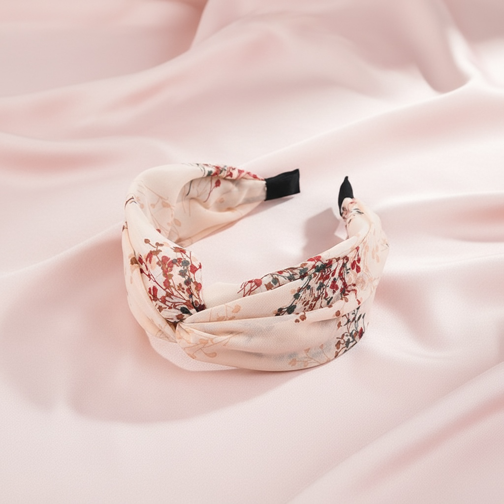 SUGAR SUGAR® | Soft Bloom COMFY – erittäin joustava kukkakuvioinen hiuspanta (vaalea)