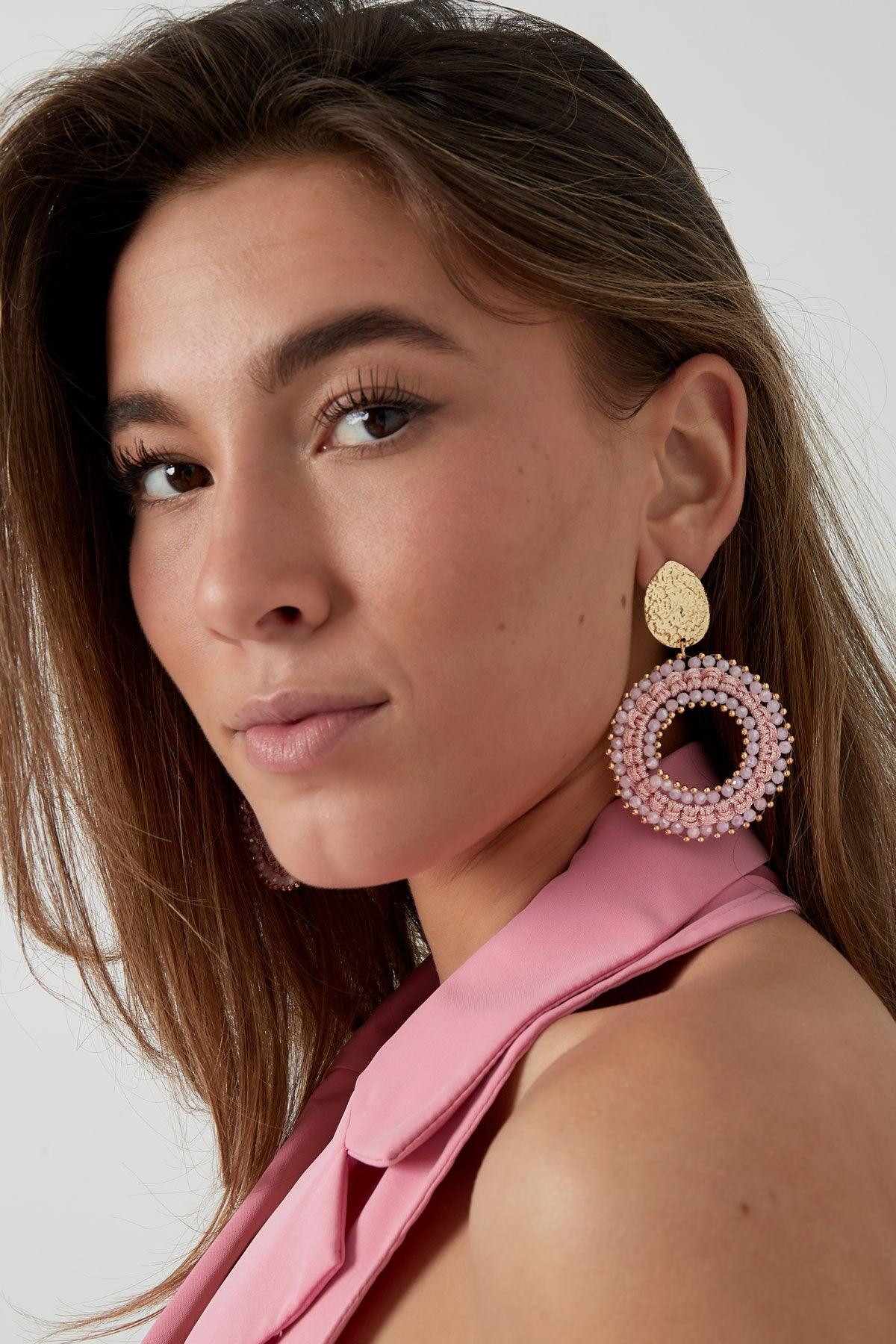 FRENCH RIVIERA | Miami-style pink earrings