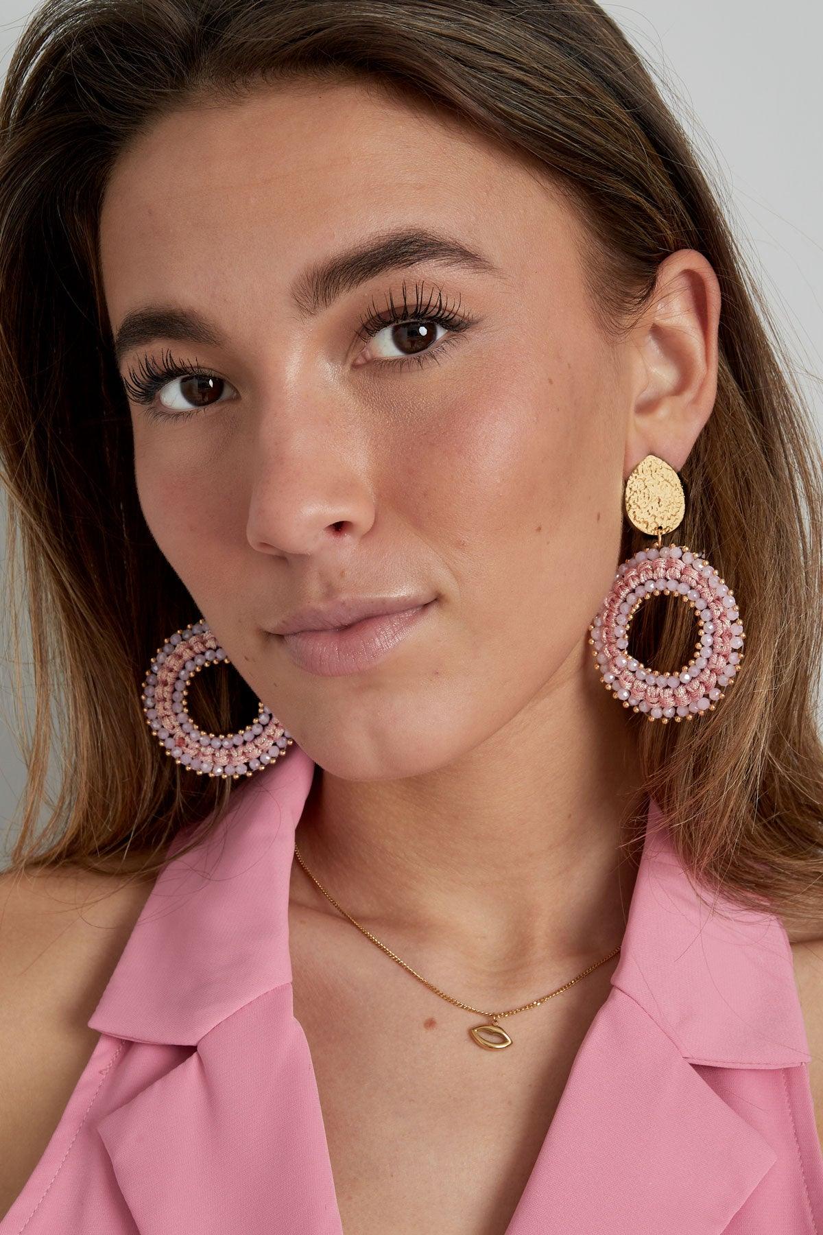 FRENCH RIVIERA | Miami-style pink earrings
