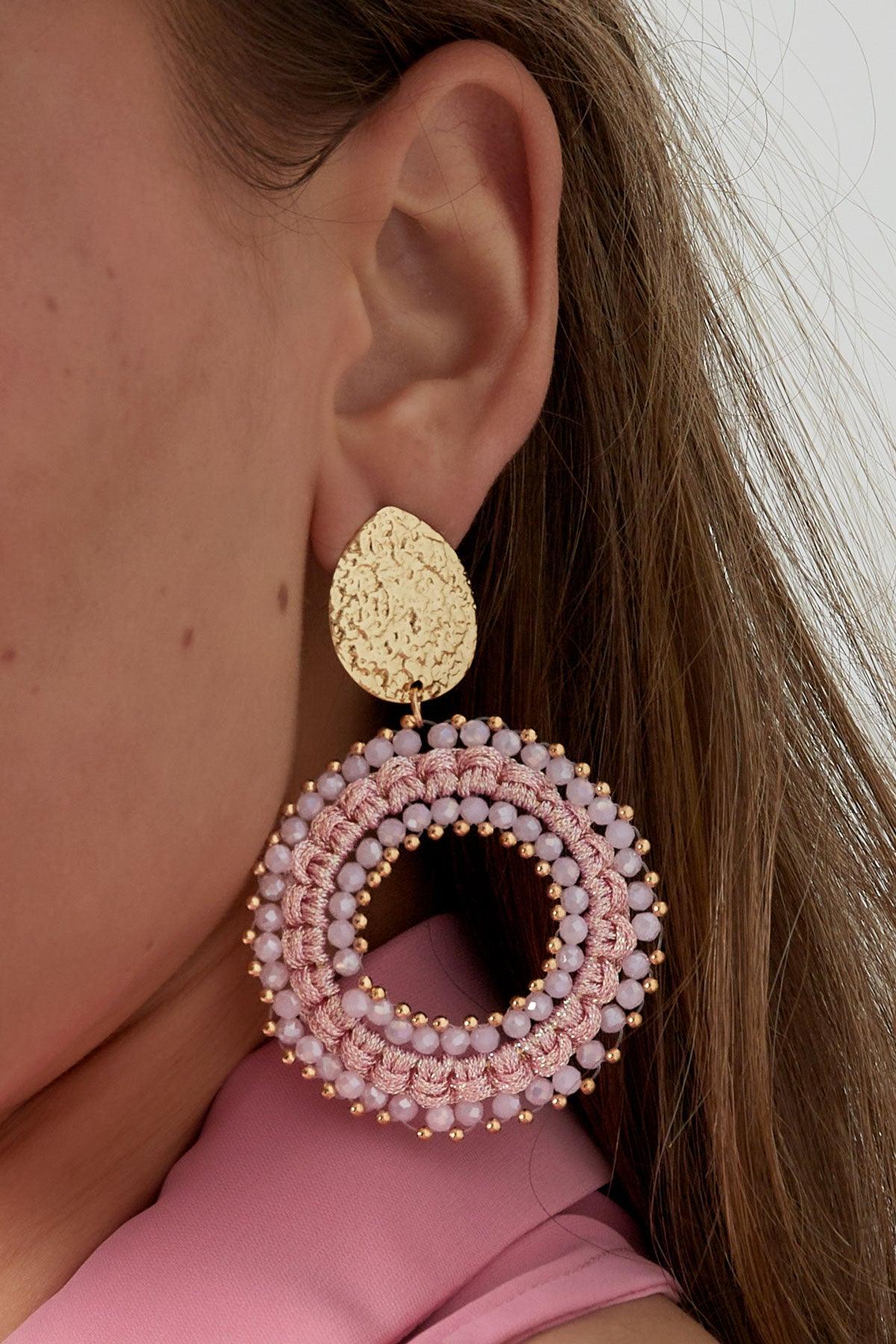 FRENCH RIVIERA | Miami-style pink earrings