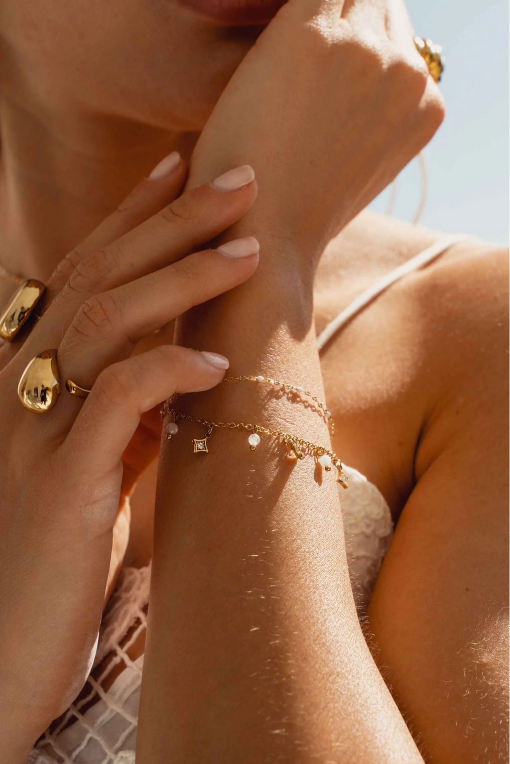BOHM PARIS | Petite Nova – delicate bracelet (clear, gold)