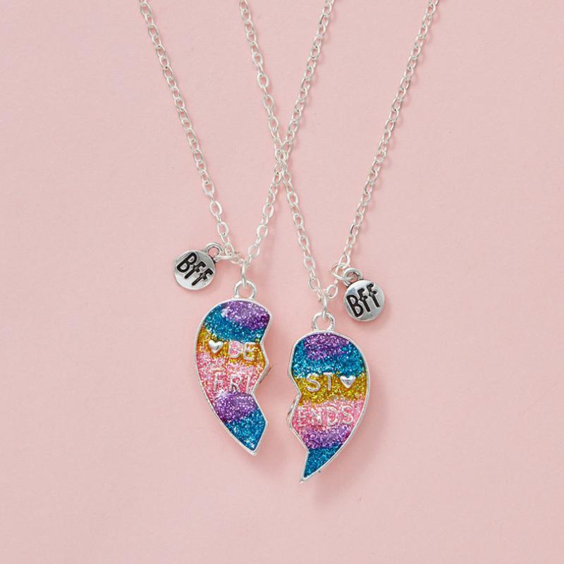 Best Friends Jewelry, Glitter Heart Friendship Jewelry