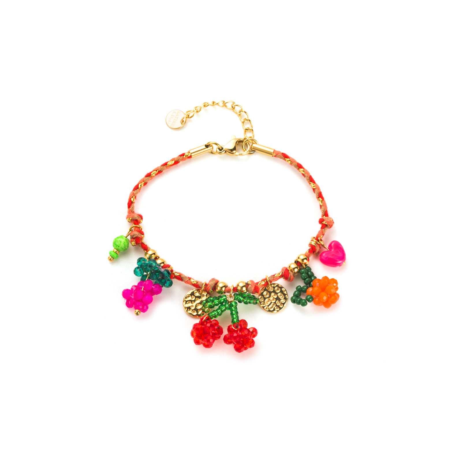 FRENCH RIVIERA | Cherry Baby -kirurginteräksinen kirsikkarannekoru