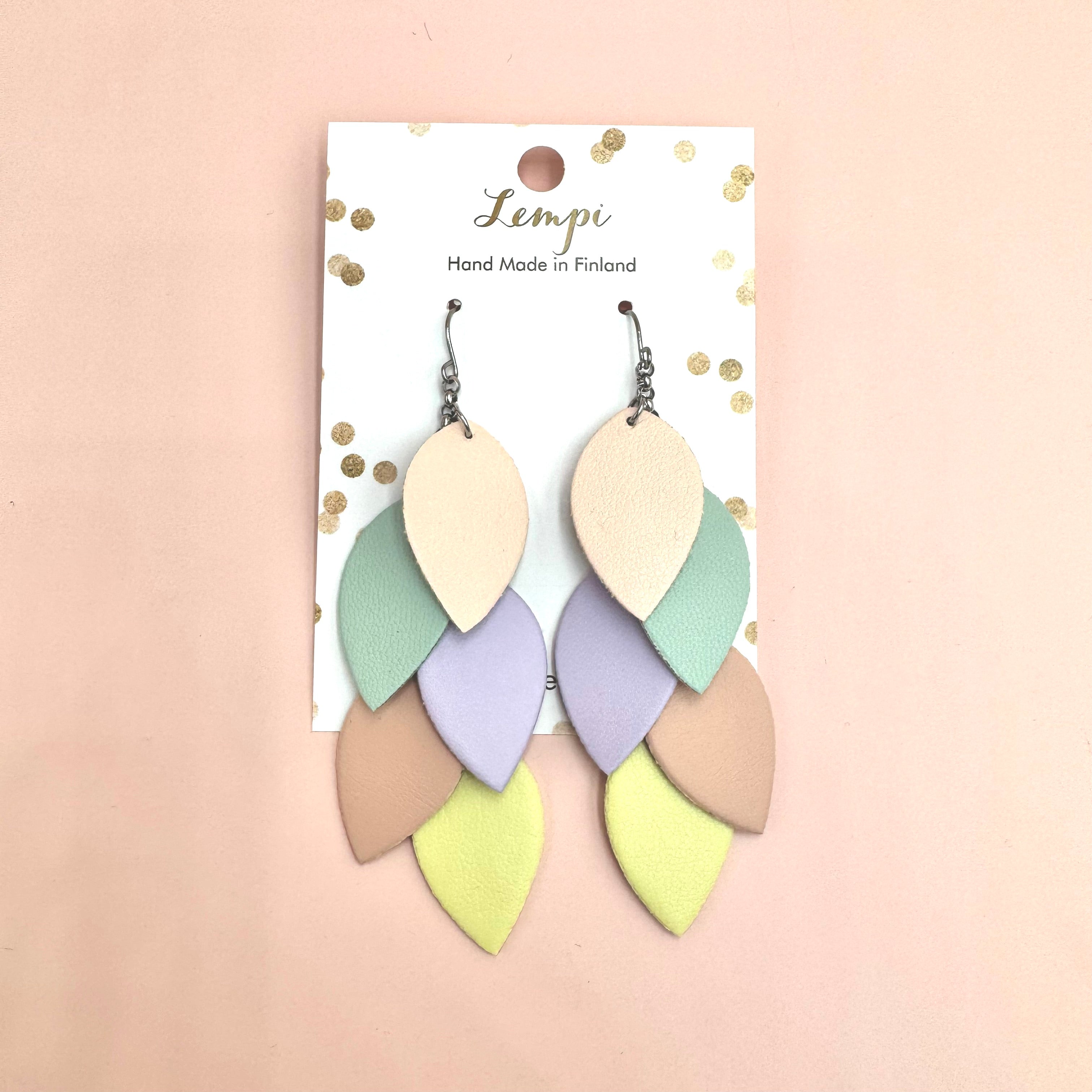 LEMPI earrings, Grain (pink)