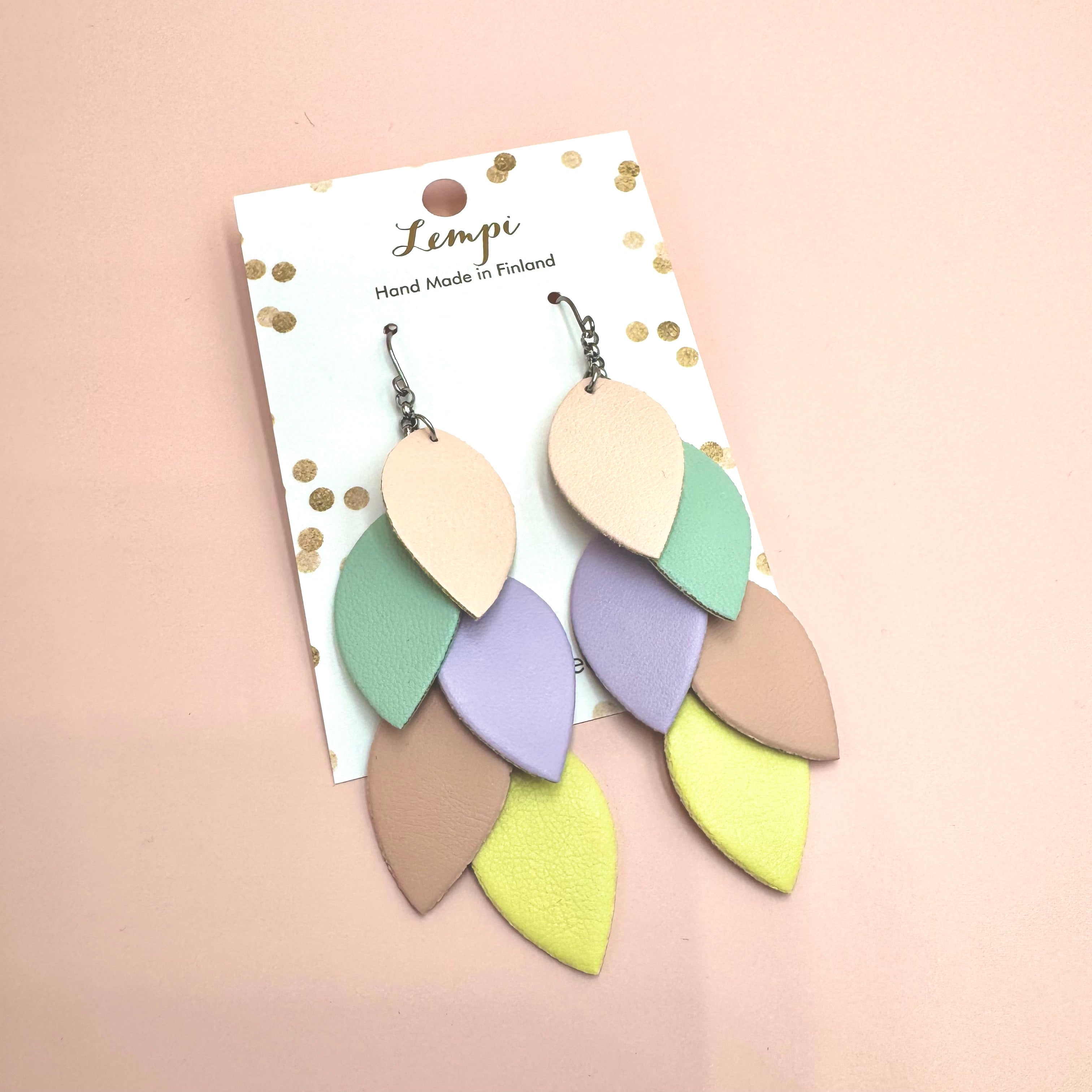 LEMPI earrings, Grain (pink)