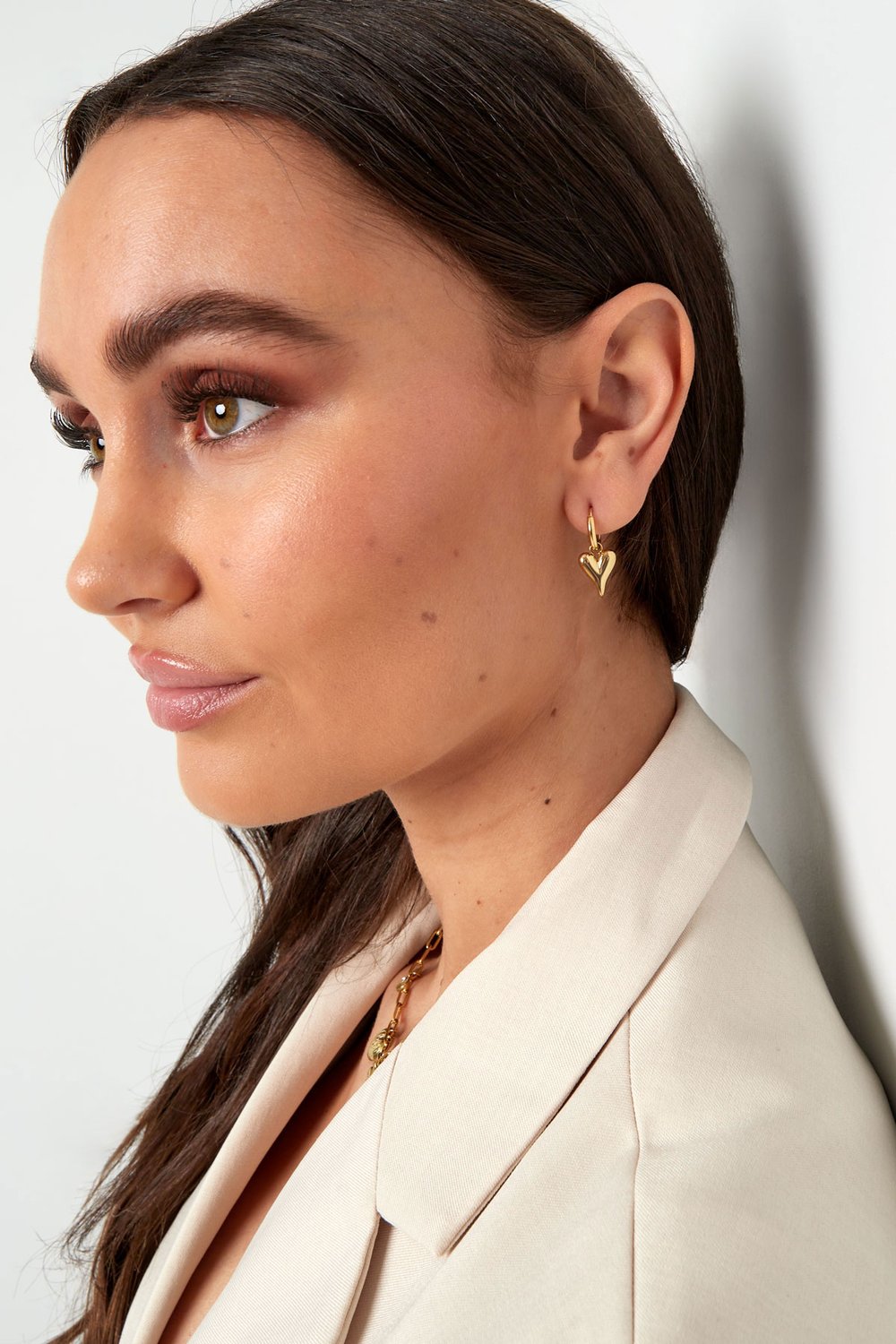 FRENCH RIVIERA | Sweetheart – kultaiset sydänkorvakorut (kirurginteräs)