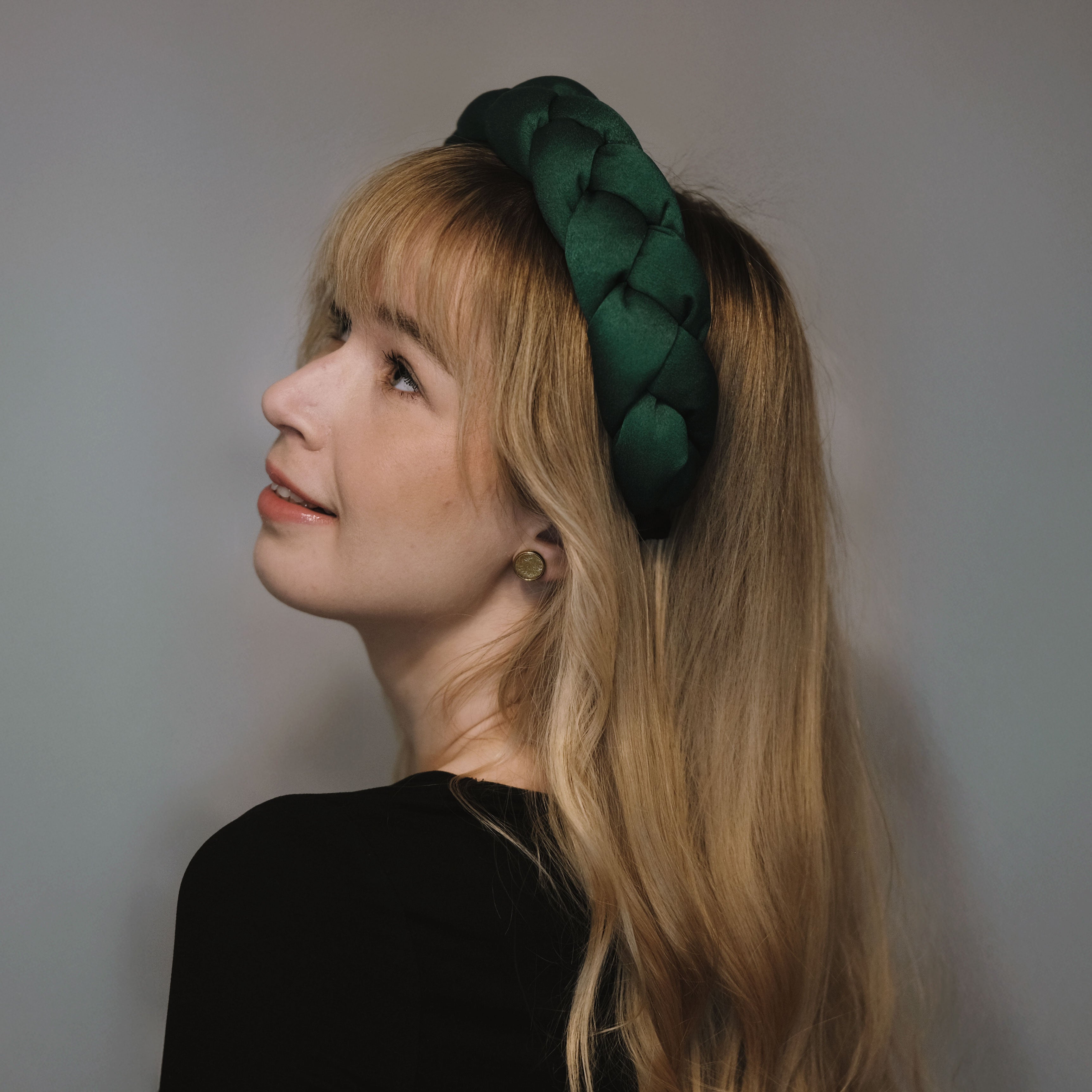 braided muse syvänvihreä hiuspanta