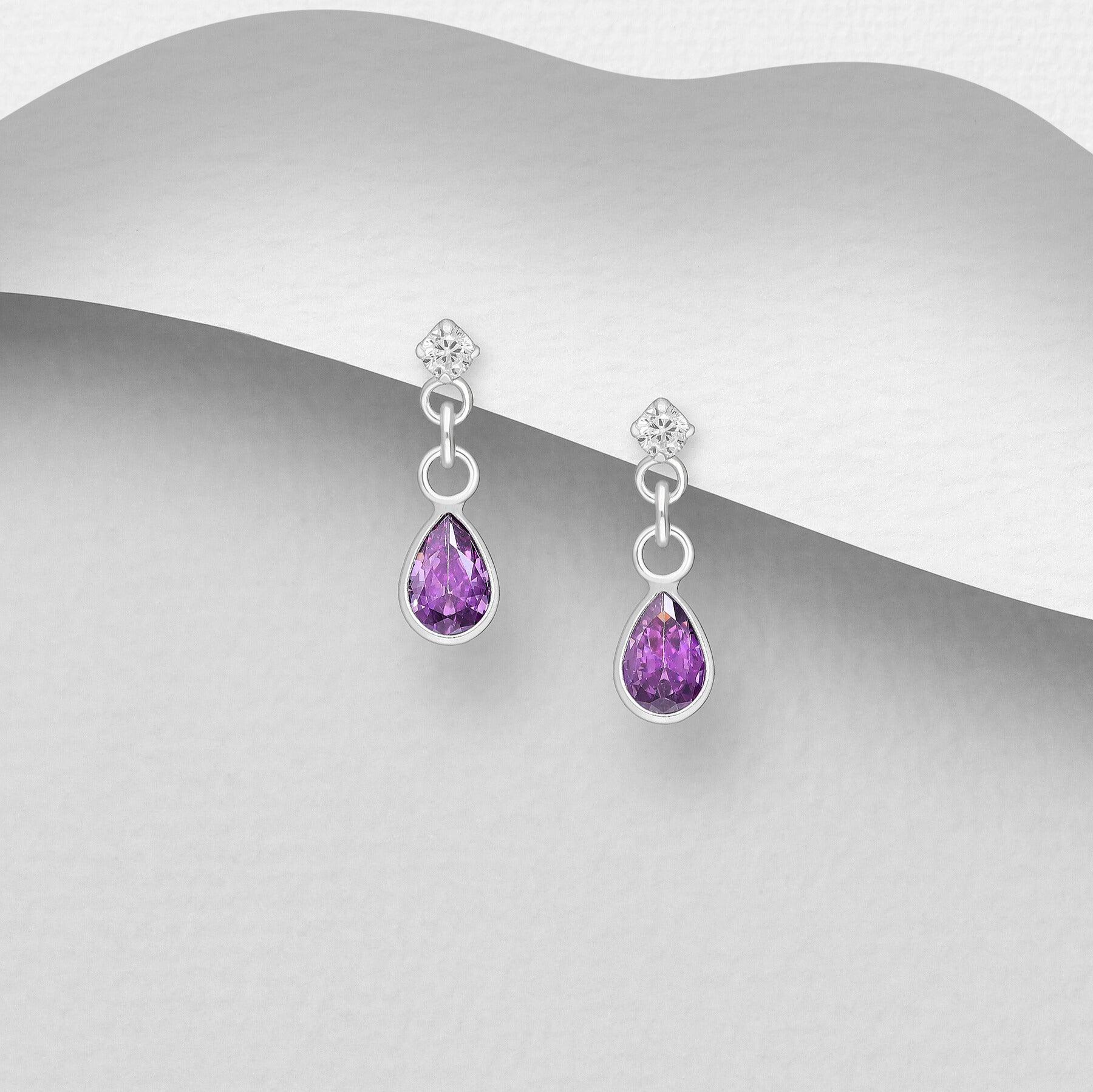 PREMIUM COLLECTION | Annika -violetit hopeakorvakorut pisaralla
