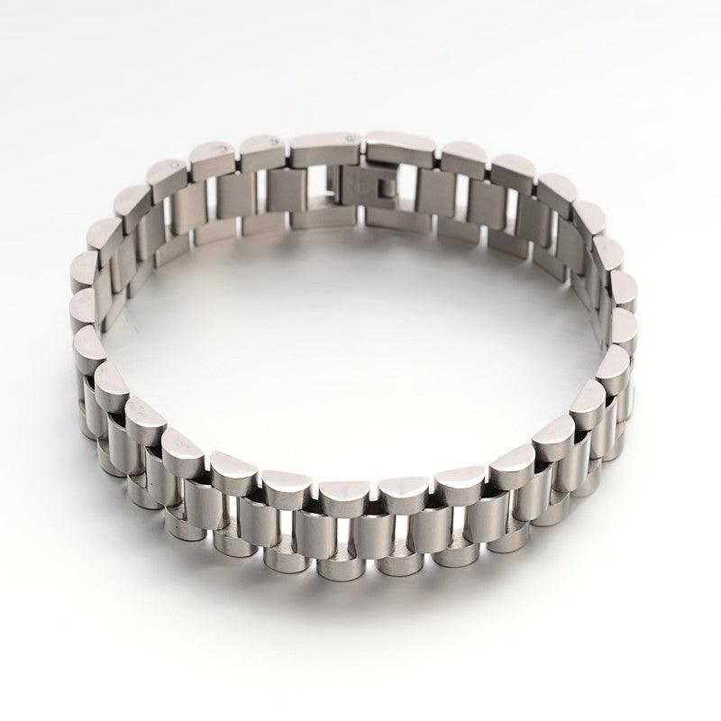 Kirurginteräsrannekoru, Stainless Steel Simple Style