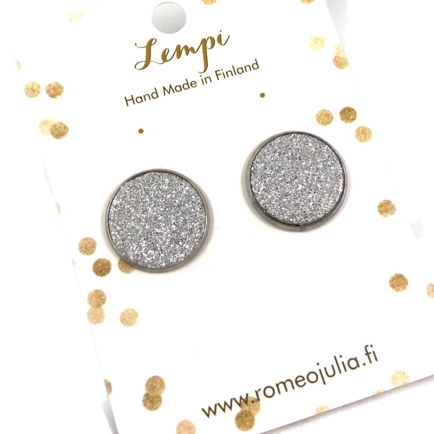 LEMPI-korvanapit, Veera (hopea glitter, L)
