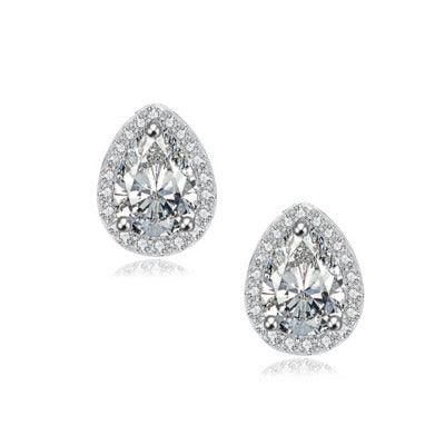 Crystal earrings, ATHENA BRIDAL JEWELERY|Dainty Teardop
