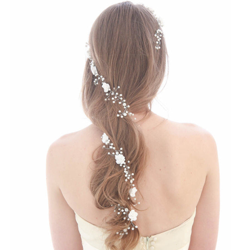Hiuskoru, köynnös/ROMANCE, Long Headpiece with Roses