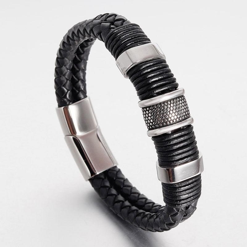 Nahkarannekoru, Classic Black Leather Bracelet