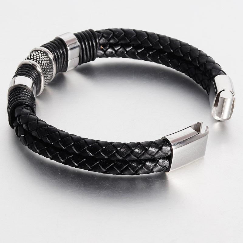 Nahkarannekoru, Classic Black Leather Bracelet