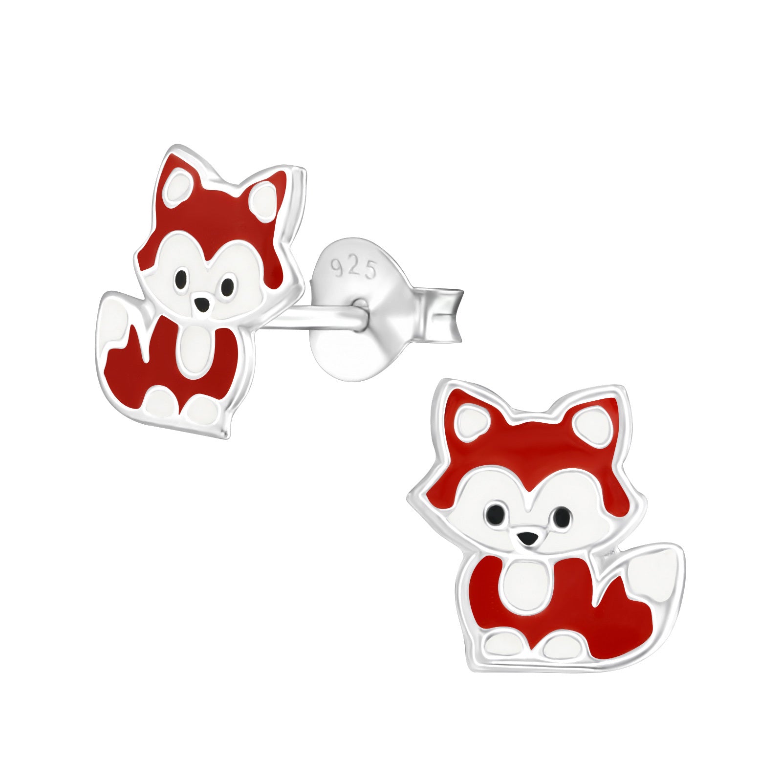 Hopeiset korvanapit, Small Fox Earstuds -pikkuinen kettu