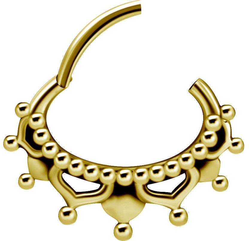 PREMIUM COLLECTION|Itämainen kulta septum & daith clicker