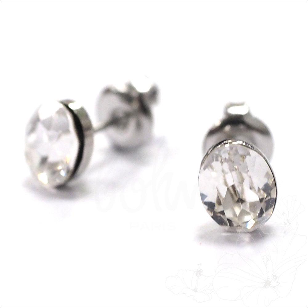 Earrings, BOHM PARIS|Boucles D'oreilles Sylvie avec Cristal clair