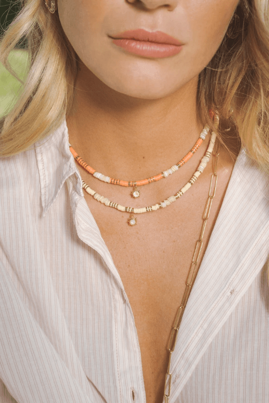 Kaulakoru, BOHM PARIS|Collier Surf avec cristal coral
