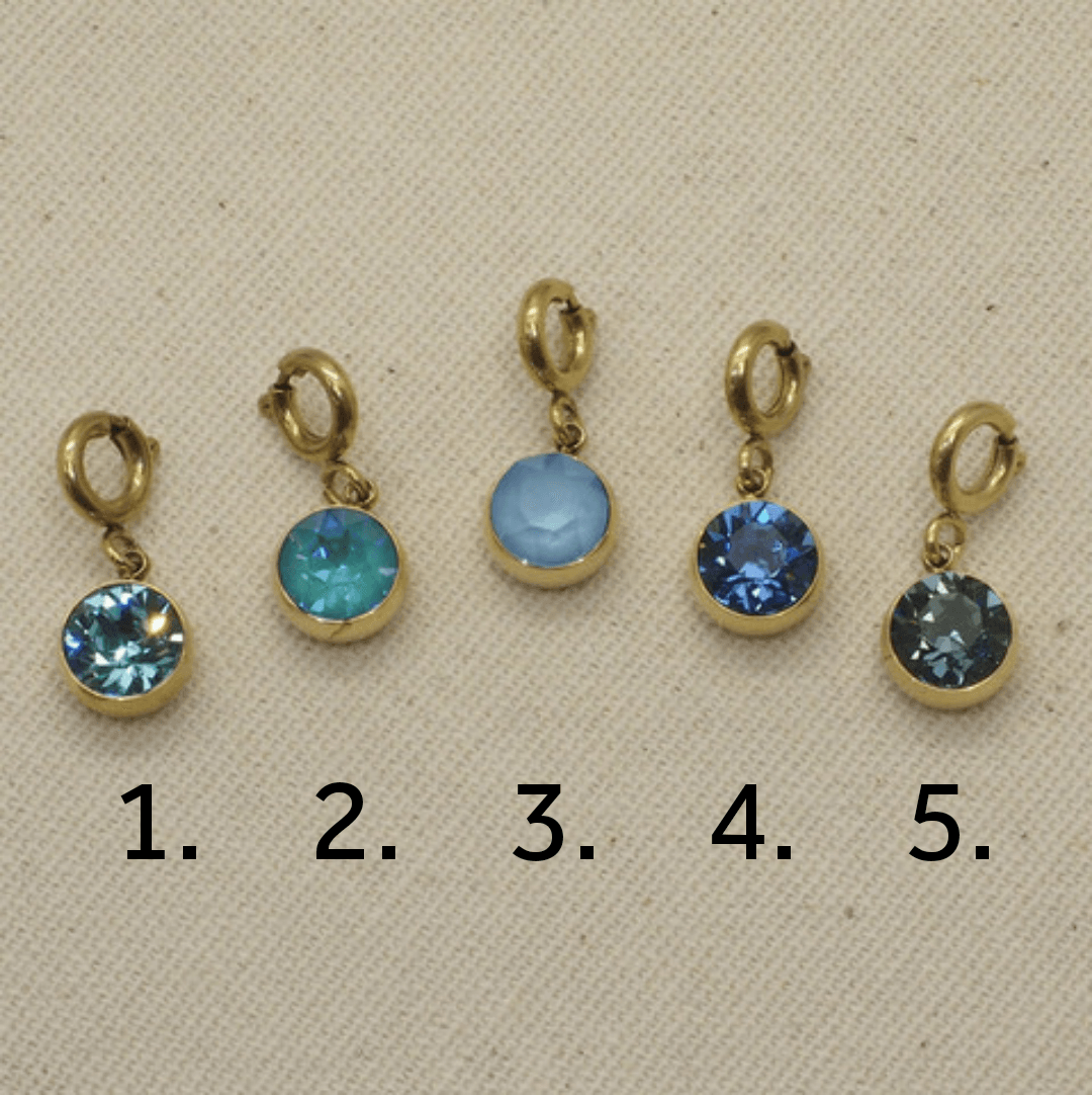 Maskotti/riipus, BOHM PARIS|Lockie Charm Cassy nuances bleues