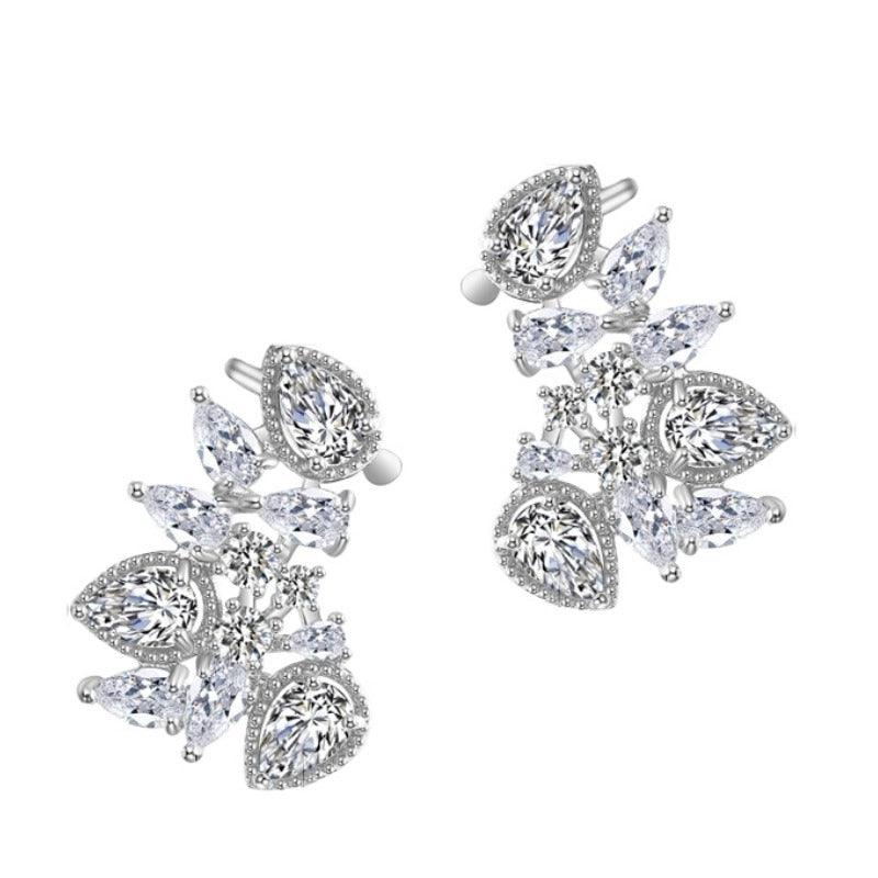 Crystal earrings, ATHENA BRIDAL|Glamour Cluster Earrings