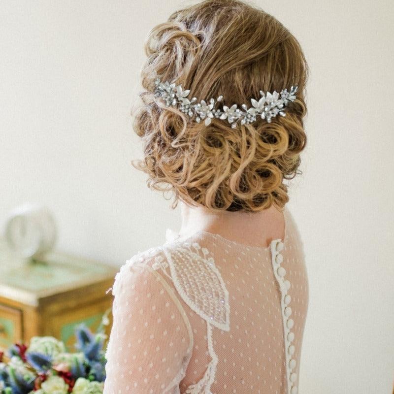Hair ornament, ATHENA BRIDAL|Exquisite Flower Crystal Hair Vine