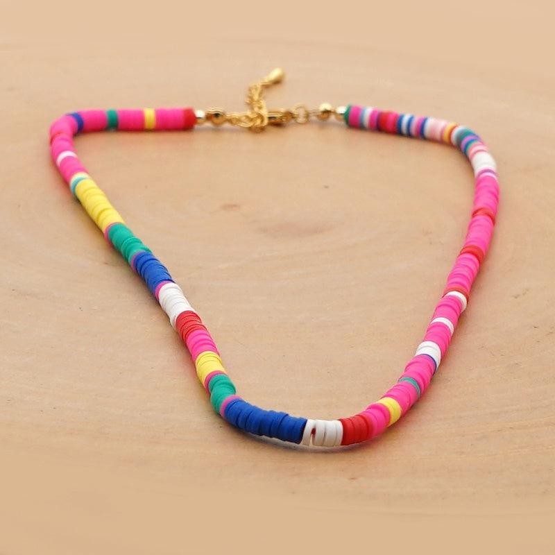 Necklace, FRENCH RIVIERA|Colorblocks Multicolour Surf Necklace