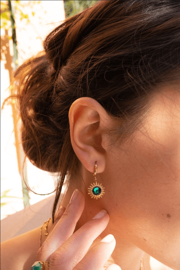 Korvakorut, BOHM PARIS | Boucles Dao avec cristal electric orange
