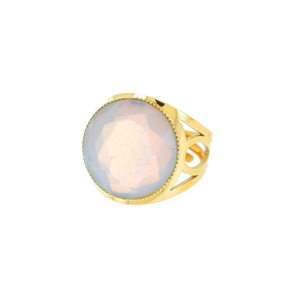 Sormus, BOHM PARIS|Bague Eponine dorée avec pierre de lune