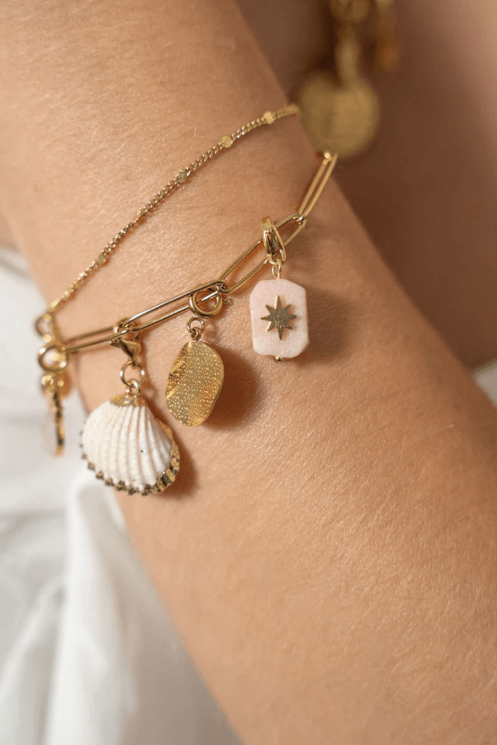 Maskotti/riipus, BOHM PARIS|Lockie Charm Naturelle agathe blanche