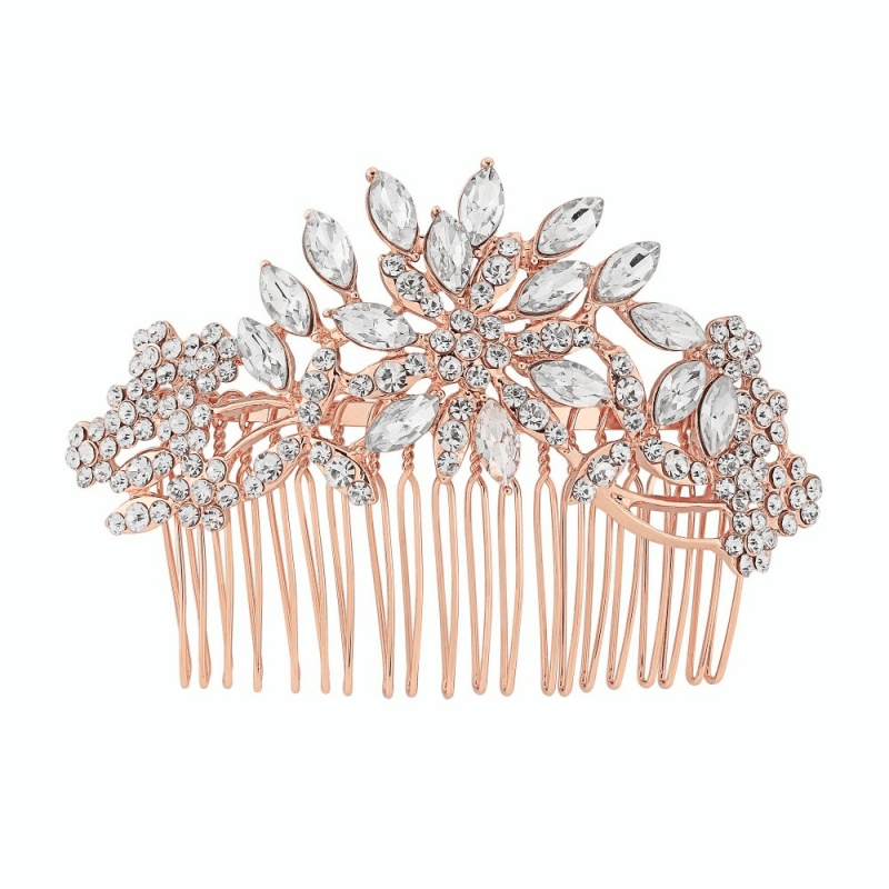 Hair jewelry, ATHENA BRIDAL JEWELERY|Extravagance Hair Comb in Rosegold