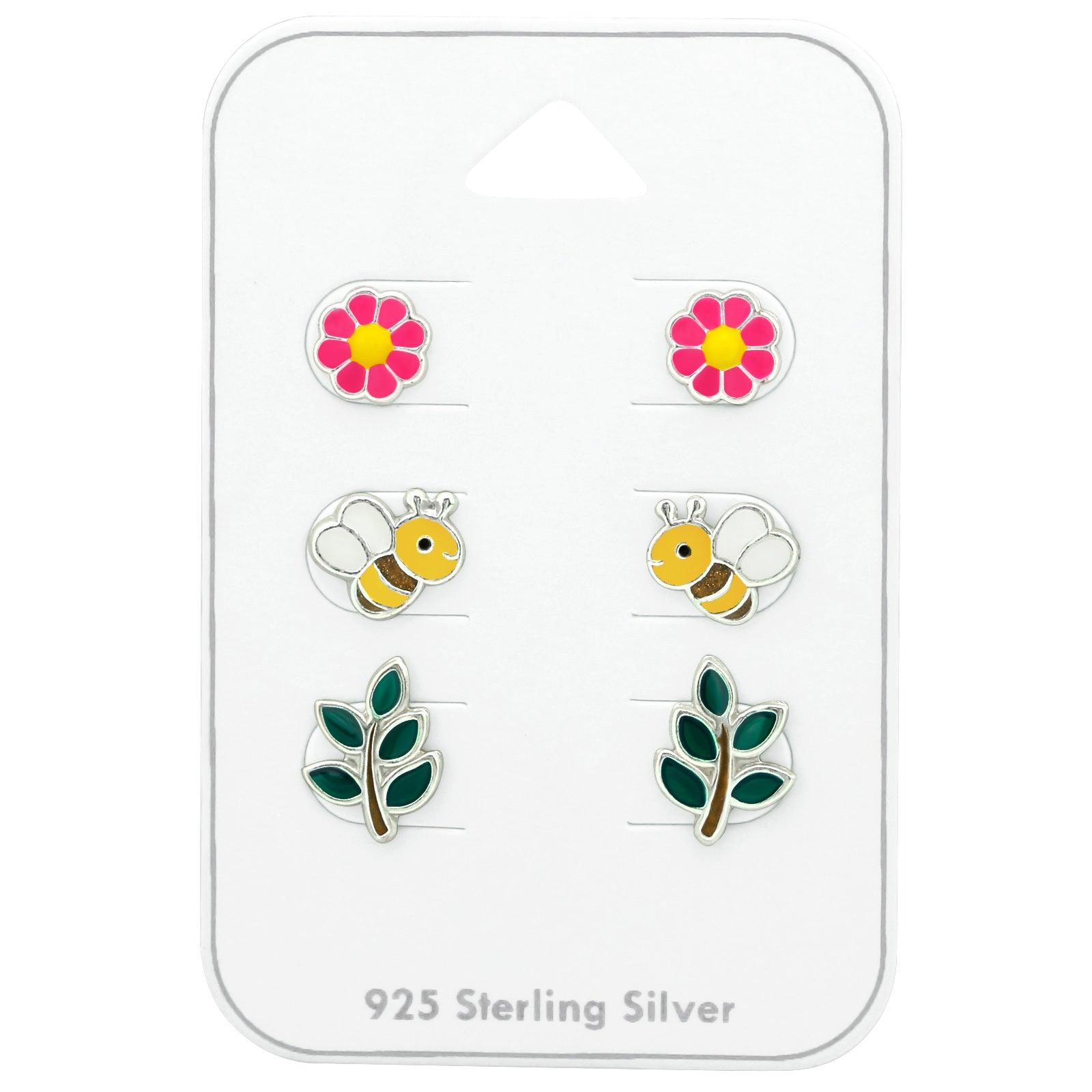 Children's silver button set, Summer button set