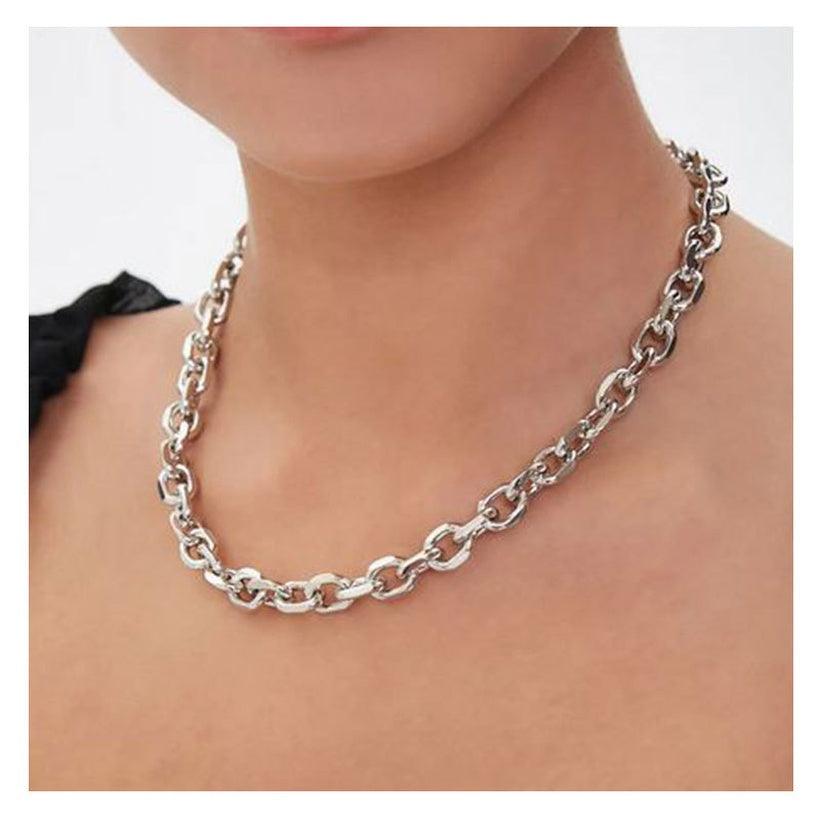 Kaulakoru, PAPARAZZI|Oval Fashion Chain in Silver