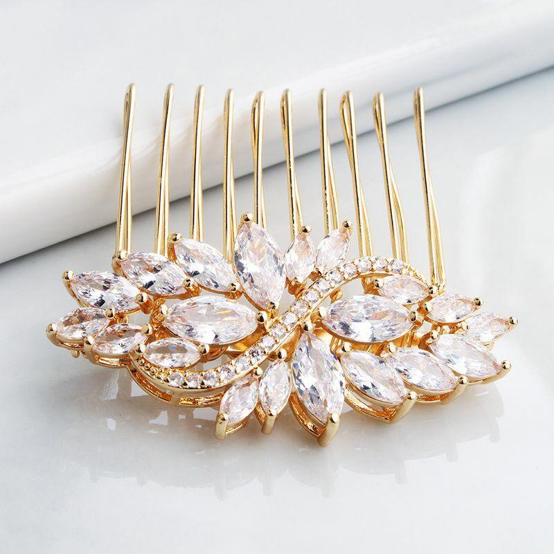 Hairpiece, ROMANCE|Small Elegant Hairpiece in Gold