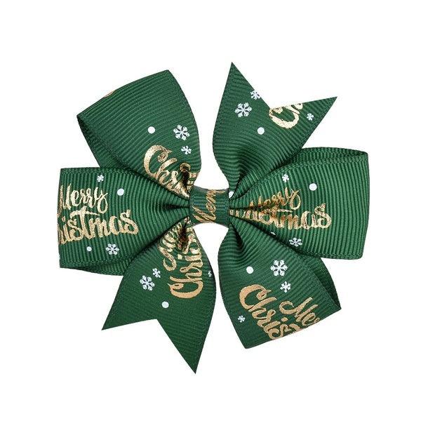 Hair clip|SUGAR SUGAR, Merry Christmas Bowtie in Green