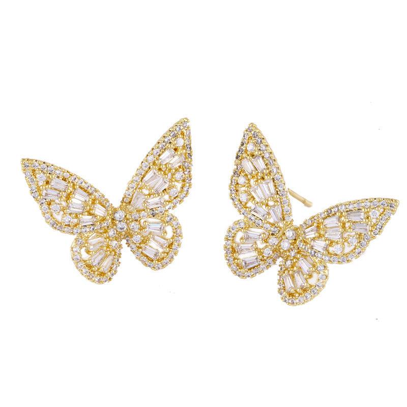 Korvakorut, FRENCH RIVIERA|Gold Butterflies -perhoskorvakorut