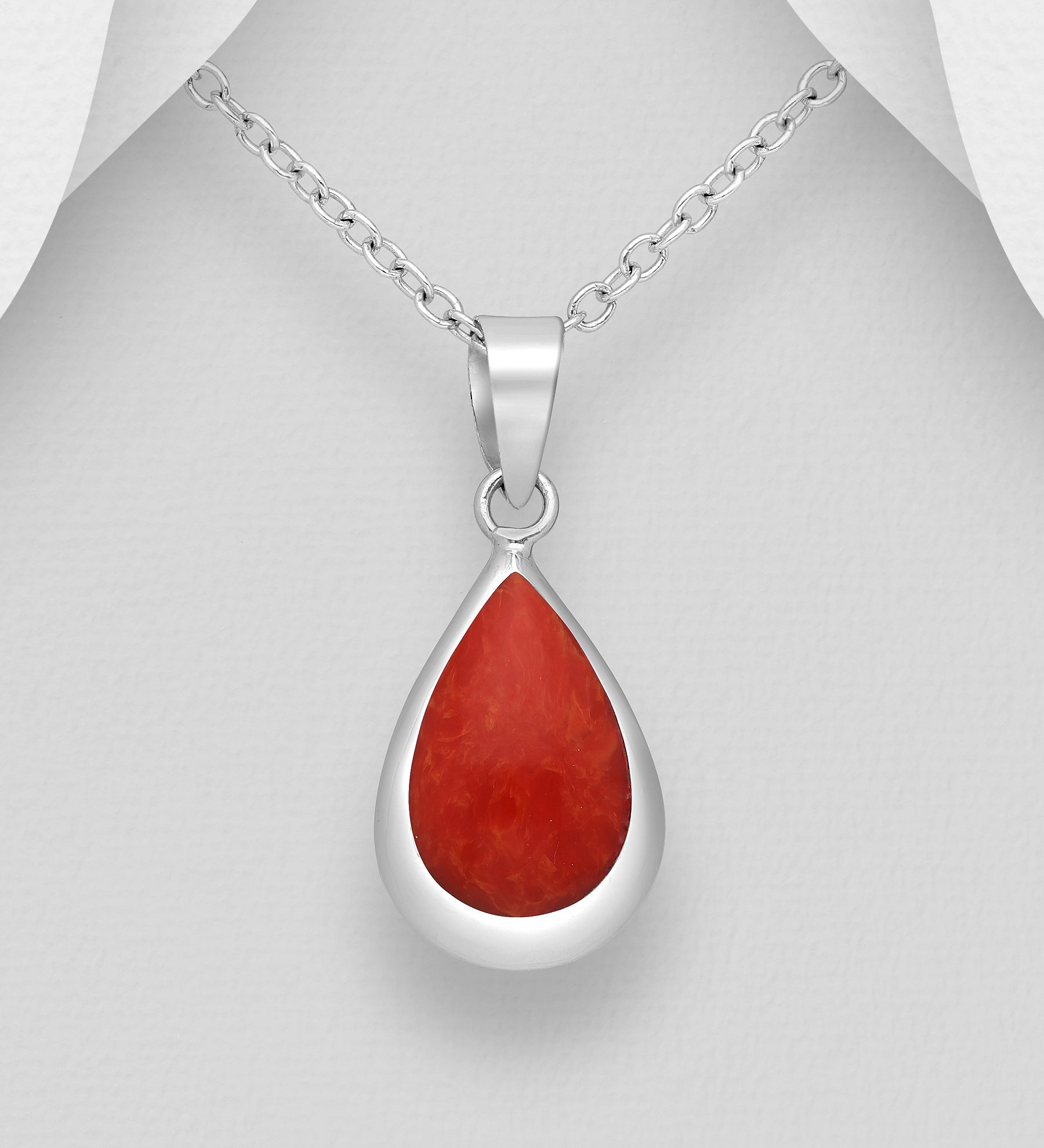 Hopeariipus, PREMIUM COLLECTION|Teardrop Pendant in Red