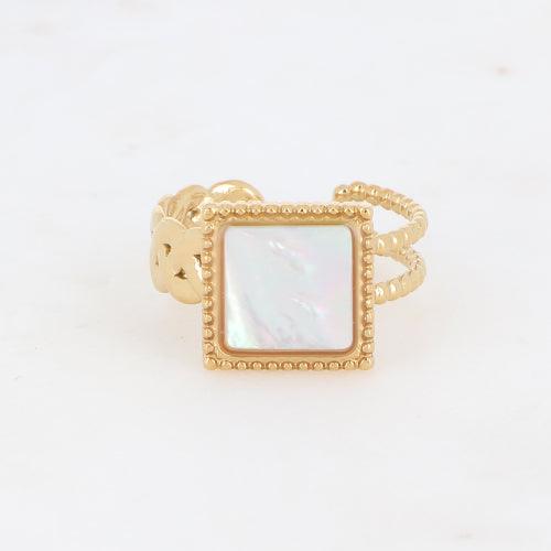 Sormus, BOHM PARIS|Bague Maude -dorée avec nacre