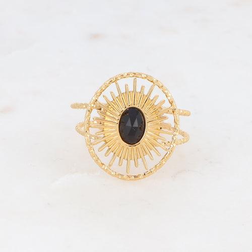 Sormus, BOHM PARIS|Bague Veda -dorée avec onyx