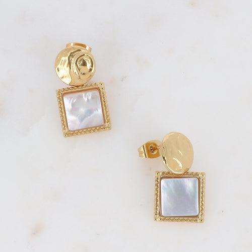 Korvakorut, BOHM PARIS|Boucles Maude -nacre blache